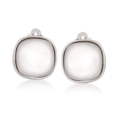 Italian Mother-Of-Pearl Doublet Earrings in Sterling Silver &mdash; Alt Image 1