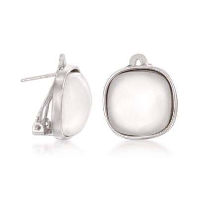 Italian Mother-Of-Pearl Doublet Earrings in Sterling Silver &mdash; Alt Image 3