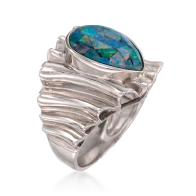 Mosaic Opal Ring in Sterling Silver. Size 5 &mdash; Alt Image 3