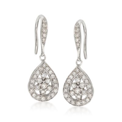 .84 ct. t.w. Diamond Drop Earrings in 18kt White Gold &mdash; Alt Image 1