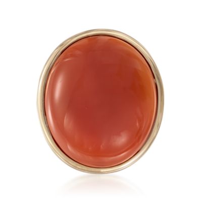 Carnelian Ring in 18kt Over Sterling &mdash; Alt Image 1