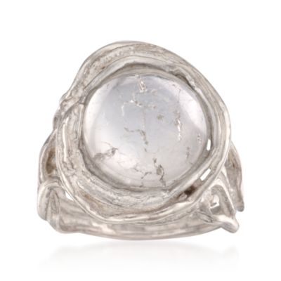Abstract Rock Crystal Ring in Sterling Silver &mdash; Alt Image 1