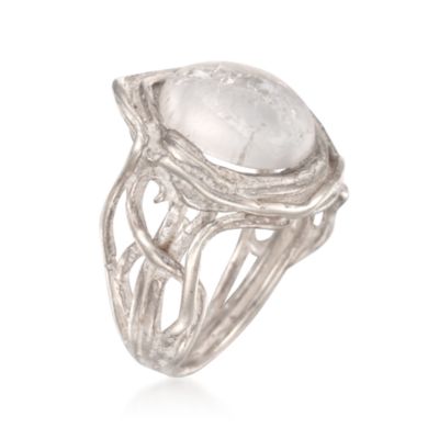 Abstract Rock Crystal Ring in Sterling Silver &mdash; Alt Image 3