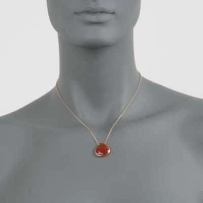 Carnelian Pendant Necklace in 18kt Over Sterling. 17" &mdash; Alt Image 2