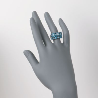 7.10 ct. t.w. Blue Topaz Cluster Ring in Sterling Silver &mdash; Alt Image 2