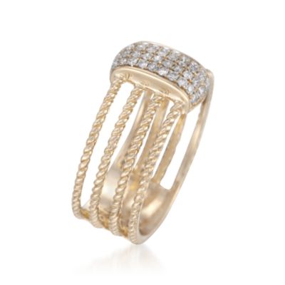 .25 ct. t.w. Diamond Multi-Row Ring in 14kt Yellow Gold &mdash; Alt Image 3