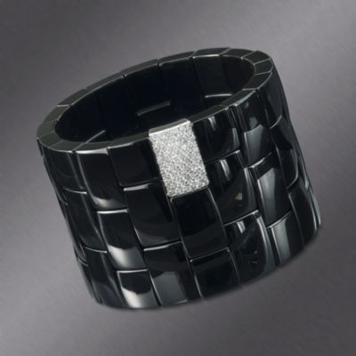 Roberto Demeglio "Domino" Ceramic Bracelet With Diamonds and 18kt White Gold &mdash; Alt Image 1