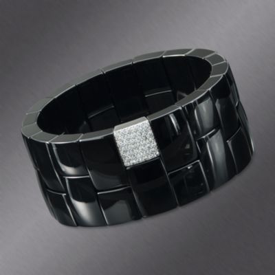 Roberto Demeglio "Domino" Ceramic Bracelet With Diamonds and 18kt White Gold &mdash; Alt Image 1