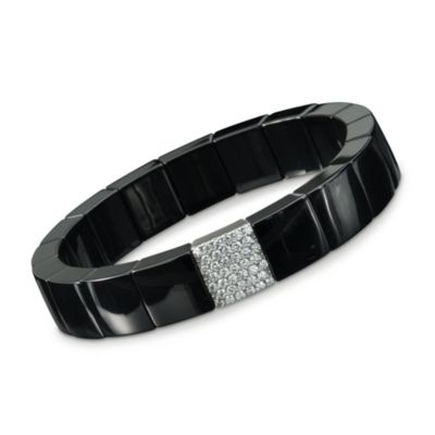 Roberto Demeglio "Domino" Ceramic Bracelet With Diamonds and 18kt White Gold &mdash; Alt Image 1