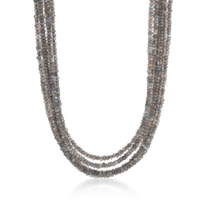 Labradorite Bead Necklace in 14kt Yellow Gold &mdash; Alt Image 1