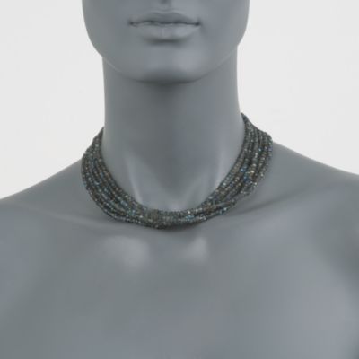 Labradorite Bead Necklace in 14kt Yellow Gold &mdash; Alt Image 2