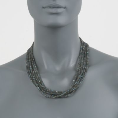 Labradorite Bead Necklace in 14kt Yellow Gold &mdash; Alt Image 4