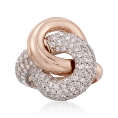 2.00 ct. t.w. Diamond Looped Knot Ring in 14kt Two-Tone Gold &mdash; Alt Image 1