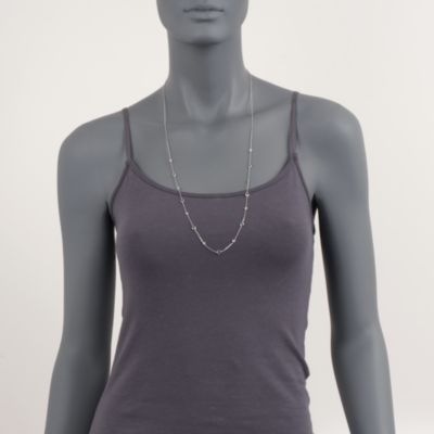 .90 ct. t.w. Blue Topaz and .10 ct. t.w. Diamond Station Necklace in Sterling Silver &mdash; Alt Image 5