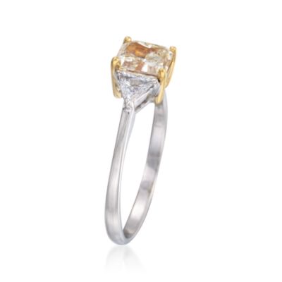 1.81 ct. t.w. Fancy Yellow and White Diamond Ring in 18kt Two-Tone Gold &mdash; Alt Image 3