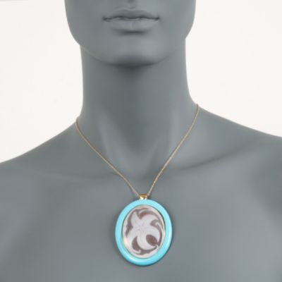 Italian Starfish Cameo Pendant in 22kt Over Sterling &mdash; Alt Image 2