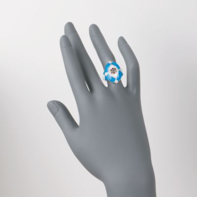 .15 ct. t.w. Smoky Quartz and .10 ct. t.w. Diamond Evil Eye Ring in Sterling Silver &mdash; Alt Image 2