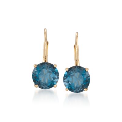 3.80 ct. t.w. London Blue Topaz Drop Earrings in 14kt Gold Over Sterling &mdash; Alt Image 1