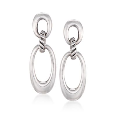 Doorknocker Earrings in Sterling Silver &mdash; Alt Image 1