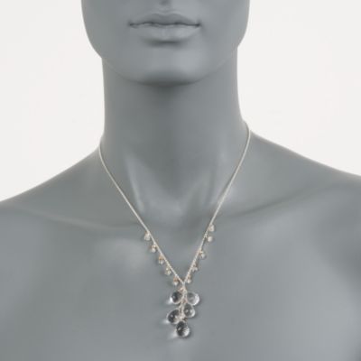 Rock Crystal Y-Necklace in Two-Tone. 18" &mdash; Alt Image 2