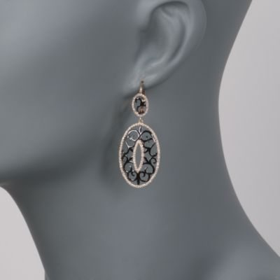 .87 ct. t.w. Diamond Two-Tone Scroll Earrings &mdash; Alt Image 2