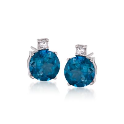 4.85 ct. t.w. Blue and White Topaz Earrings in Sterling Silver &mdash; Alt Image 1