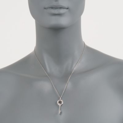 .15 ct. t.w. Black and White Diamond Interchangeable Pendant Set in Sterling Silver. 18" &mdash; Alt Image 2