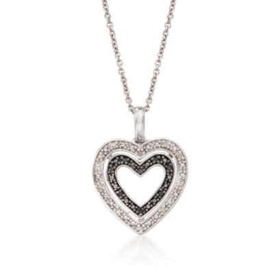 .15 ct. t.w. Black and White Diamond Interchangeable Pendant Set in Sterling Silver. 18" &mdash; Alt Image 5