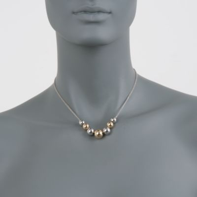 Italian Two-Tone Bead Necklace &mdash; Alt Image 2