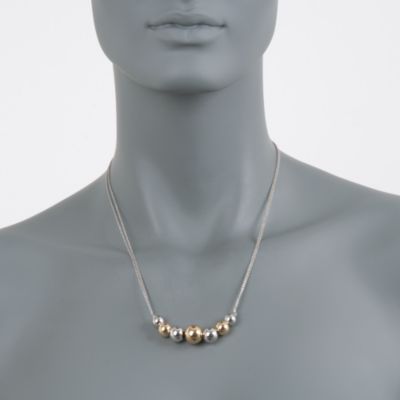 Italian Two-Tone Bead Necklace &mdash; Alt Image 4