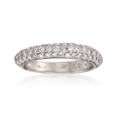 C. 1990 Vintage .65 ct. t.w. Pave Diamond Ring In Platinum. Size 5.5 &mdash; Alt Image 1