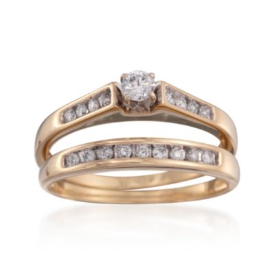 C. 1990 Vintage .52 ct. t.w. Diamond Wedding Ring Set in 14kt Yellow Gold. Size 10.5 &mdash; Alt Image 1