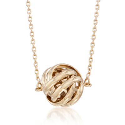 Modern Love Knot Necklace in 18kt Over Sterling &mdash; Alt Image 1