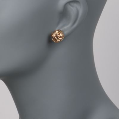 18kt Over Sterling Knot Earrings &mdash; Alt Image 2