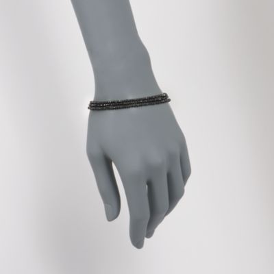 Set of Three 30.00 ct. t.w. Black Diamond Bracelets in 14kt White Gold. Size 8.5 &mdash; Alt Image 2