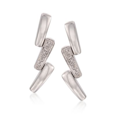 San Marco .10 ct. t.w. Diamond Earrings in Sterling Silver &mdash; Alt Image 1