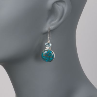 3.50 ct. t.w. Mojave Turquoise Earrings in Sterling Silver &mdash; Alt Image 2