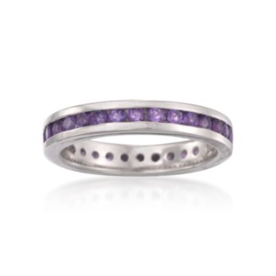 1.20 ct. t.w. Amethyst Eternity Band in Sterling Silver &mdash; Alt Image 1