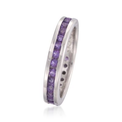 1.20 ct. t.w. Amethyst Eternity Band in Sterling Silver &mdash; Alt Image 3