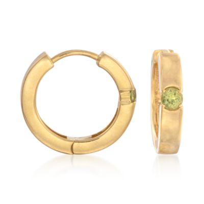 .50 ct. t.w. Green Peridot Hoop Earrings in 14kt Over Sterling &mdash; Alt Image 1