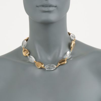 Rock Crystal Bead Necklace in 18kt Over Sterling &mdash; Alt Image 2