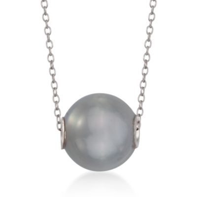 Interchangeable Necklace Set With Five Pearl Charms in Sterling Silver. 18" &mdash; Alt Image 4