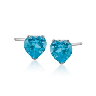5-Pair Set of 8.10 ct. t.w. Multi-Gemstone Heart Earrings in Sterling Silver &mdash; Alt Image 5