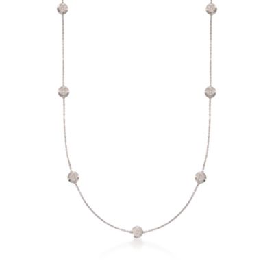 1.00 ct. t.w. Diamond Station Necklace in Sterling Silver &mdash; Alt Image 1
