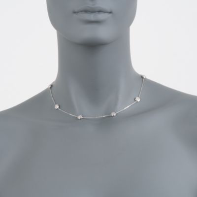 1.00 ct. t.w. Diamond Station Necklace in Sterling Silver &mdash; Alt Image 2