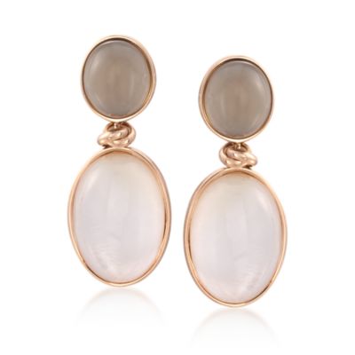 Italian Doublet Earrings in 24kt Rose Gold Over Sterling  &mdash; Alt Image 1
