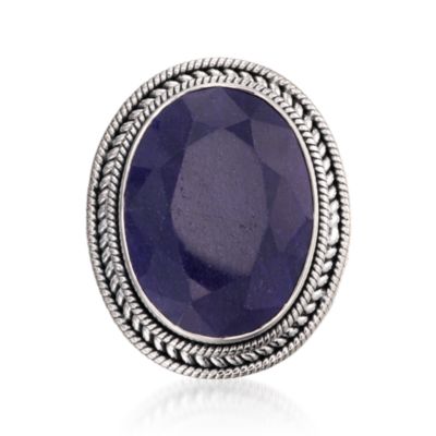 15.00 Carat Purple Sapphire Ring in Sterling Silver &mdash; Alt Image 1
