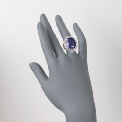 15.00 Carat Purple Sapphire Ring in Sterling Silver &mdash; Alt Image 2