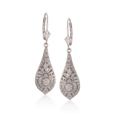 .25 ct. t.w. Diamond Teardrop Earrings in Sterling Silver &mdash; Alt Image 1