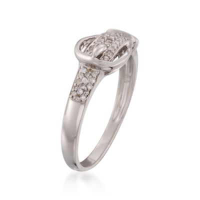 .15 ct. t.w. Diamond Buckle Ring in 14kt White Gold &mdash; Alt Image 3